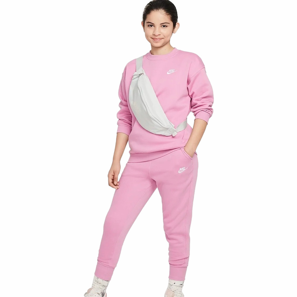Nike Sportswear Company Club Fleece High Waisted Jogging Pants Youth Girl Large